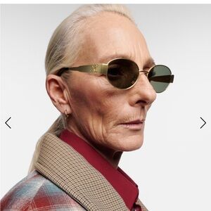 Celine Triomphe metal oval sunglasses